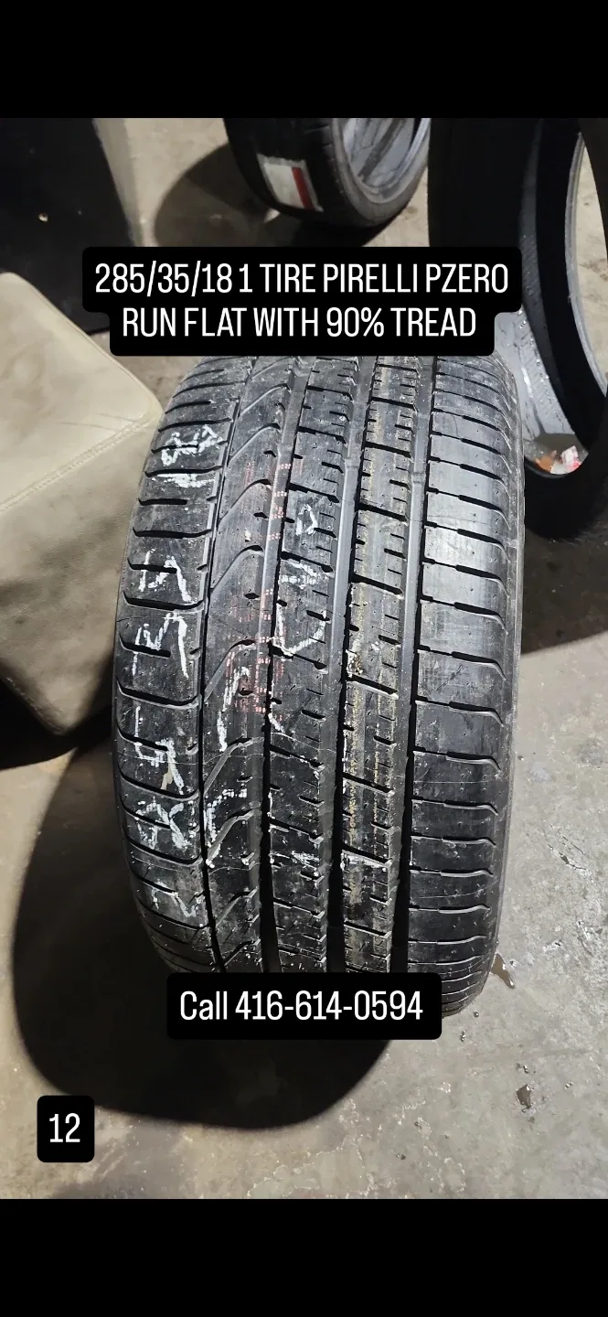 Pirelli PZero 285/35/18 Run Flat Tire - 90% Tread thumbnail