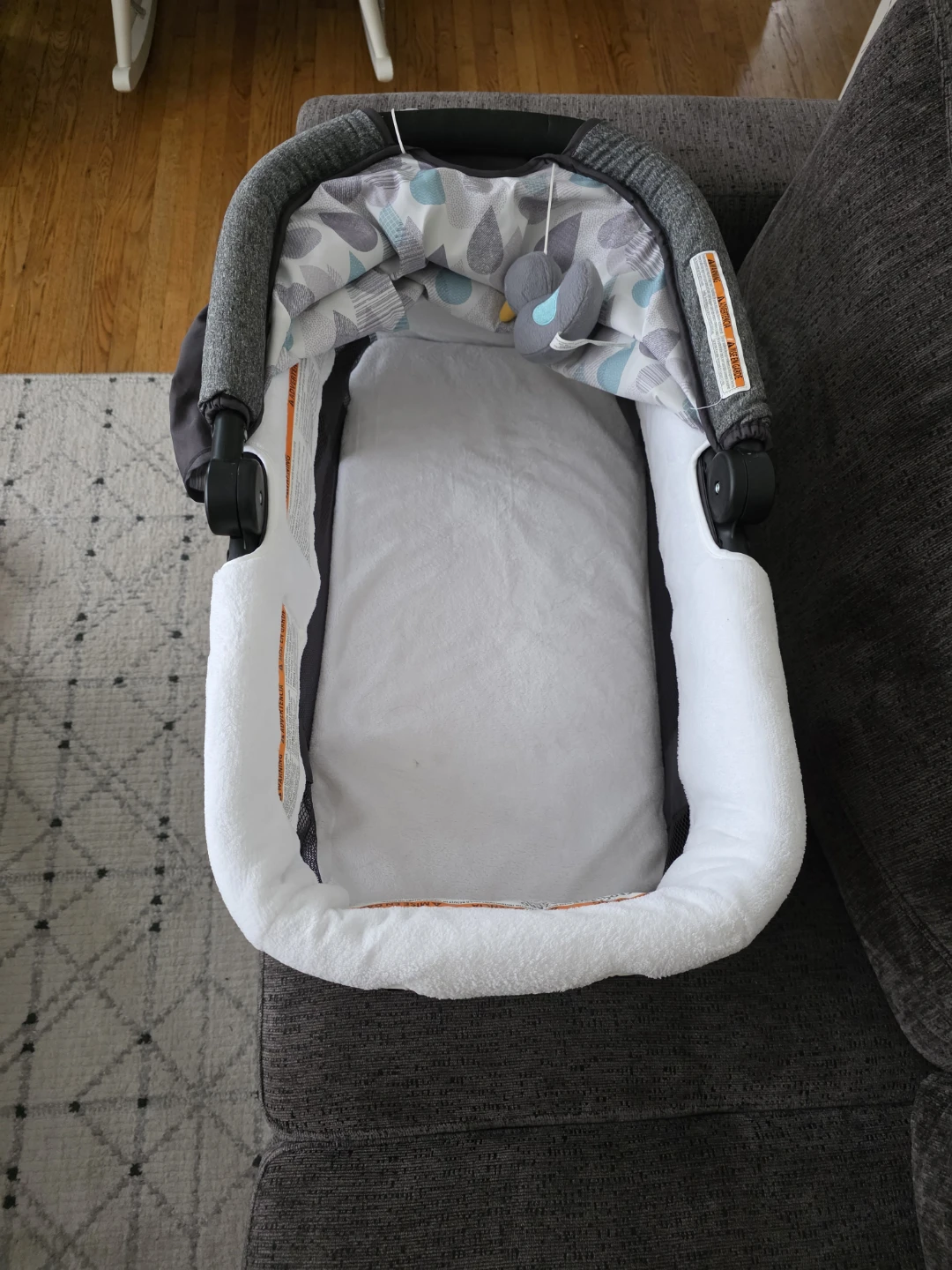 Graco Sense2Snooze Bassinet - Grey/White