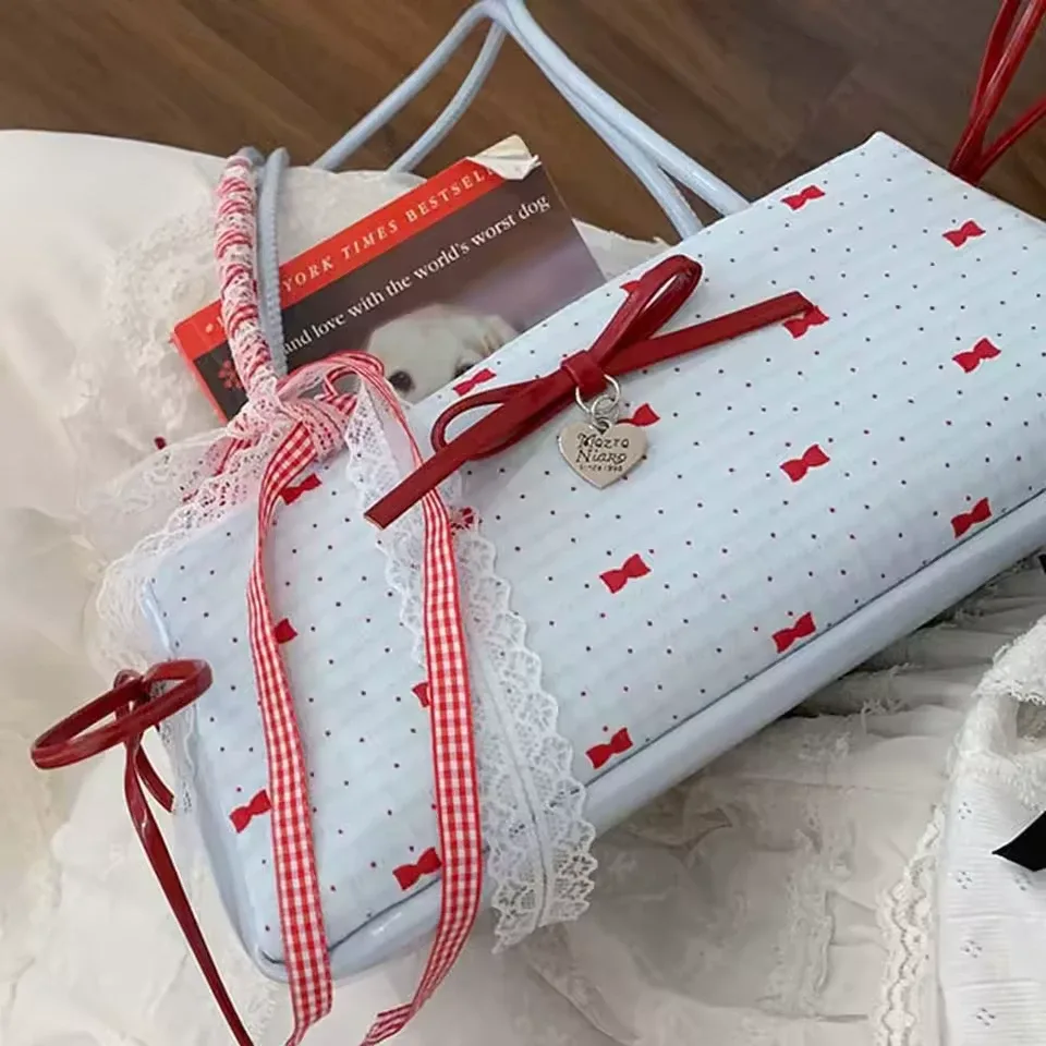 🎀 Sweet French Bow Shoulder Bag – Stylish & Versatile image indicator(9)