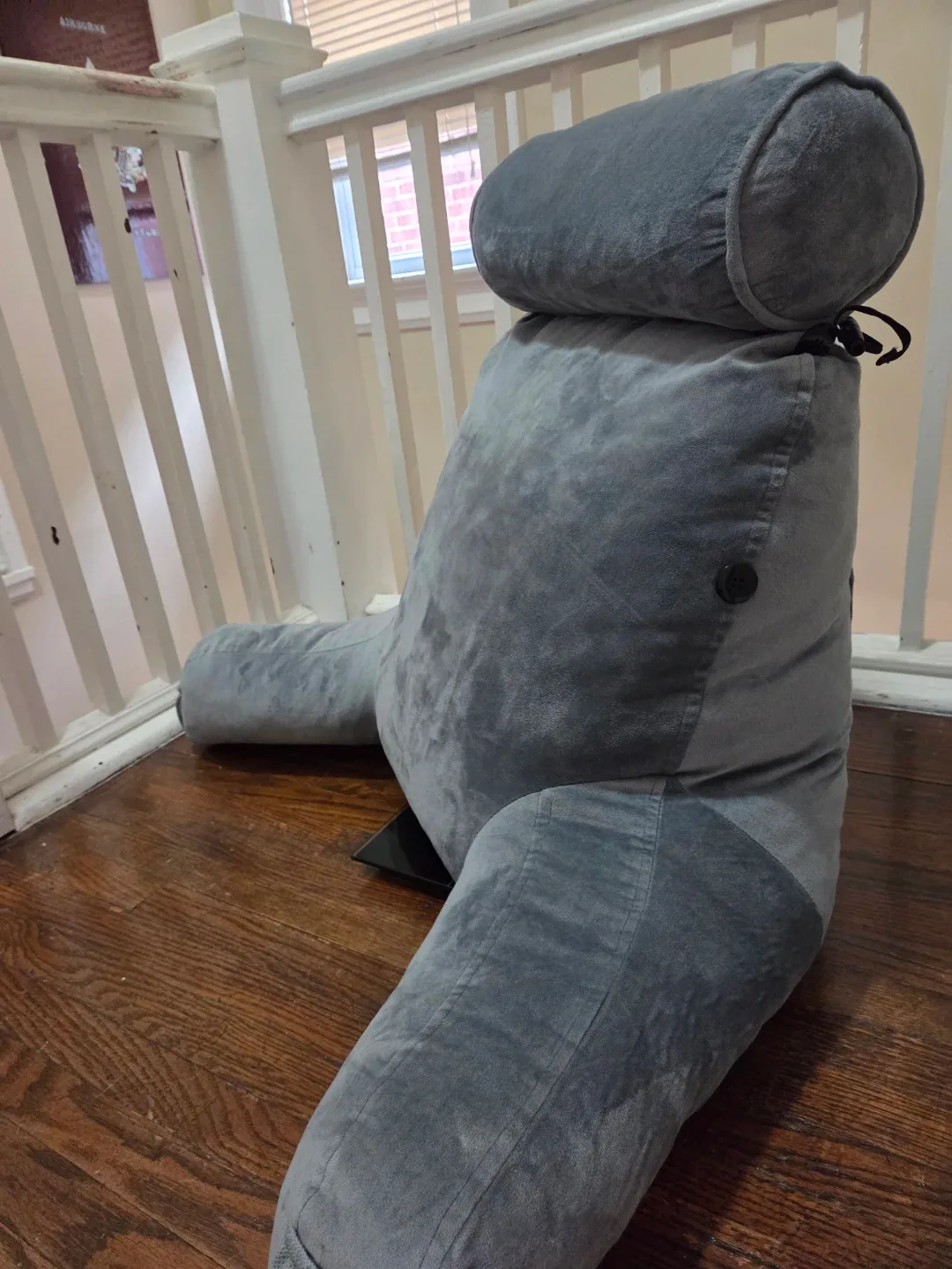 Grey Bed Rest Pillow with Neck Support image indicator(2)