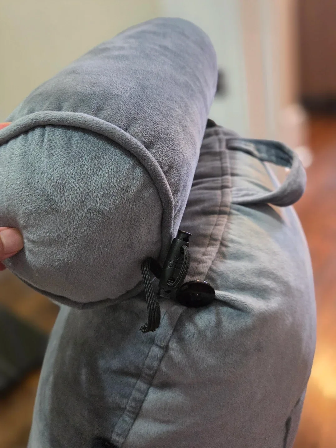 Grey Bed Rest Pillow with Neck Support image indicator(5)