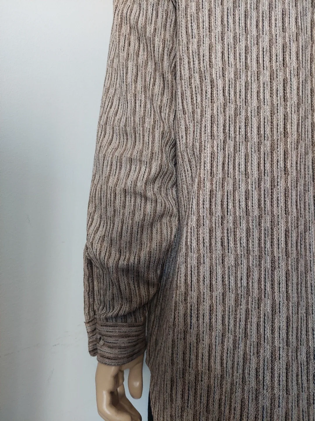 Striped Brown Long Sleeve Shirt image indicator(4)