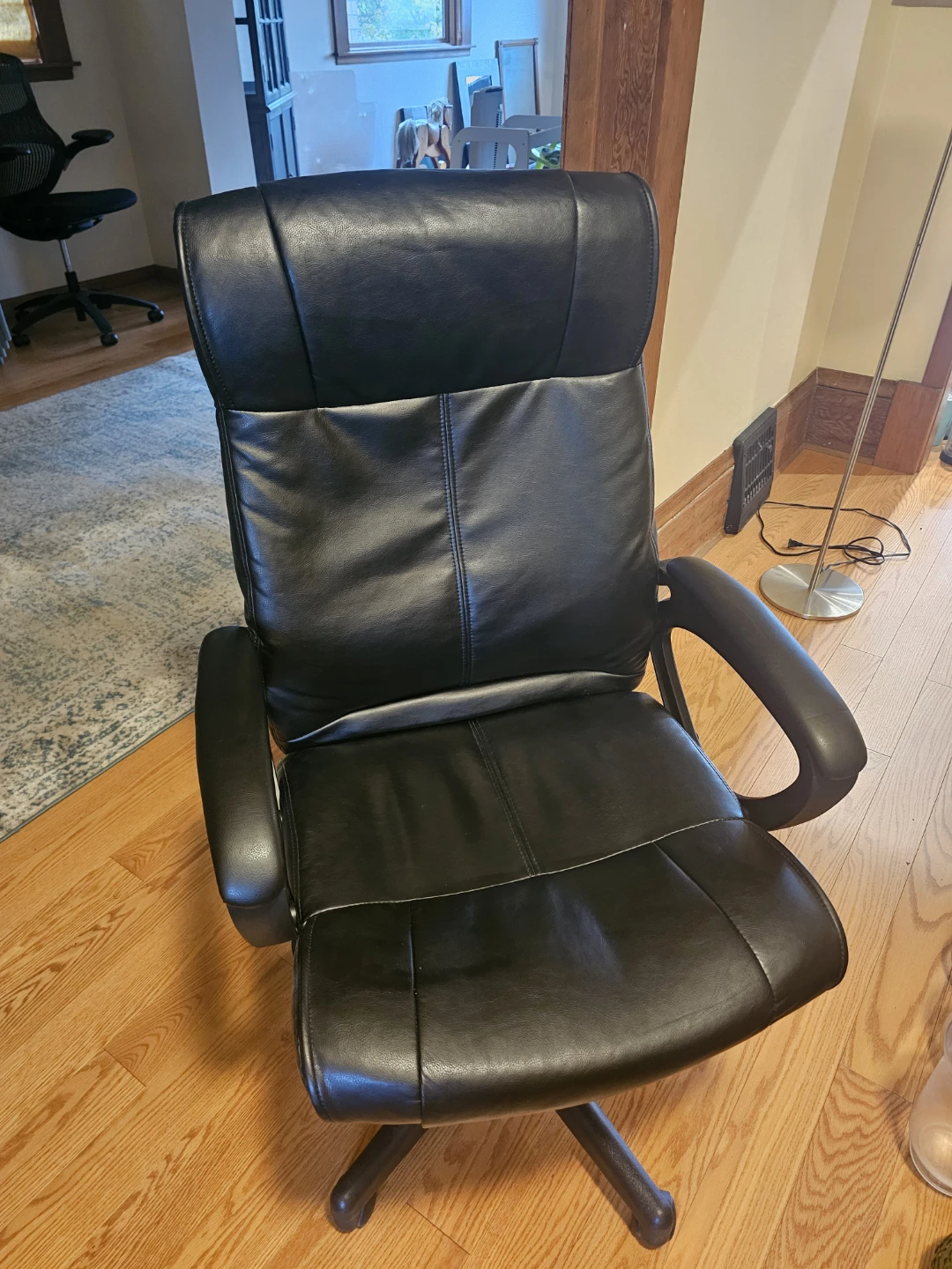 Staples Turcotte - Black Faux-Leather Office Chair