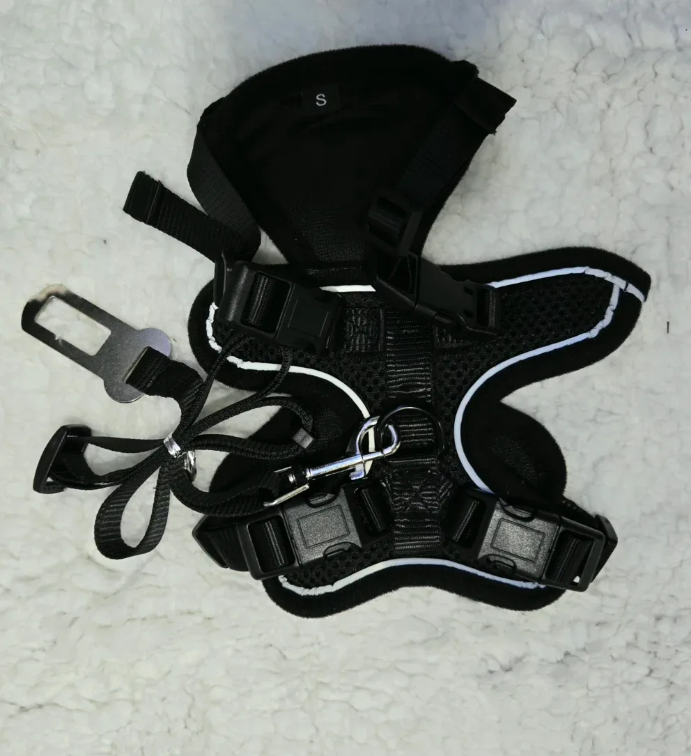 Bechtel Cat Harness with Leash & Car Seatbelt - Black, Size S image indicator(8)
