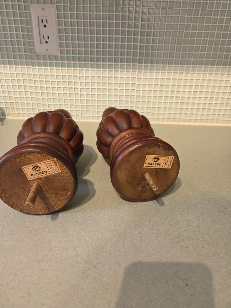 Pair of staircase top posts