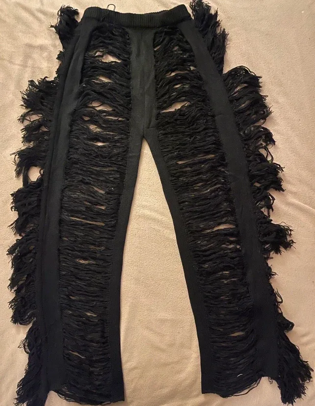 ASOS Design Fringe Knit Pants image indicator(2)