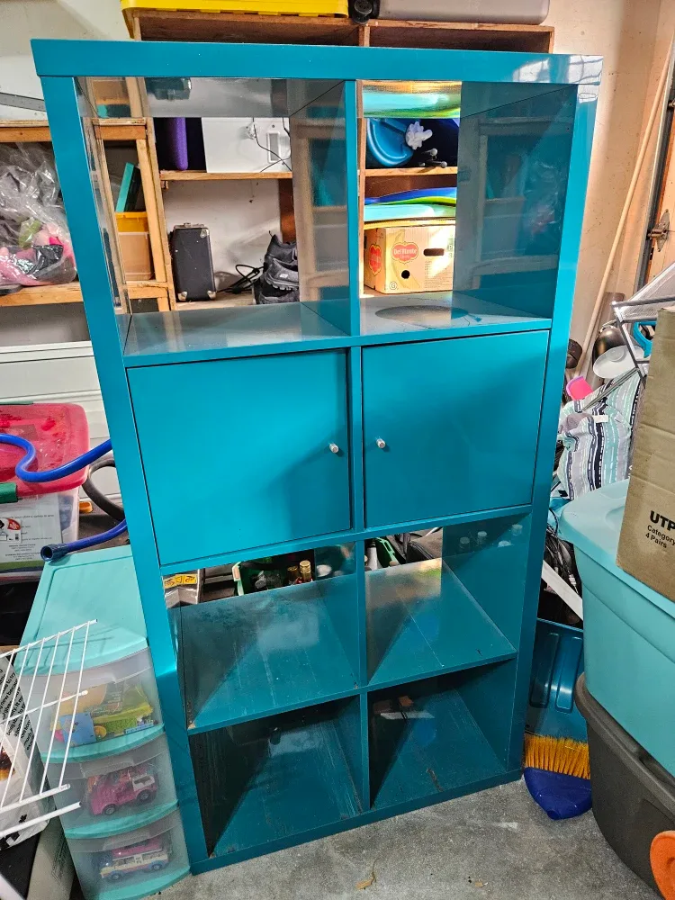 Ikea Kallex Teal Cube Storage Shelf Unit