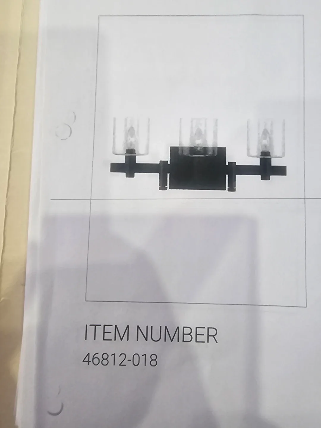 3-Light Vanity Light - Item #46812-018