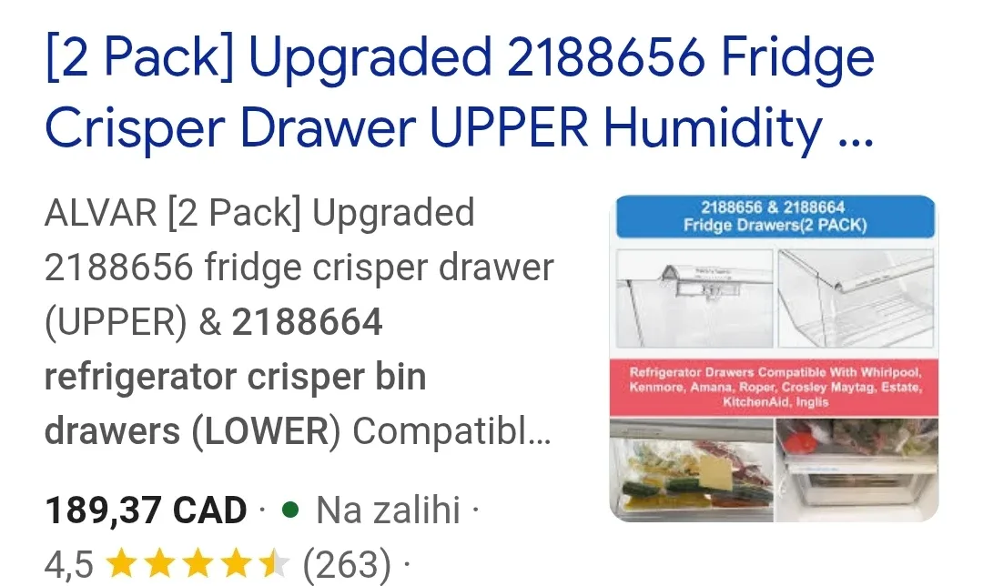 2 Pack Fridge Crisper Drawers image indicator(5)