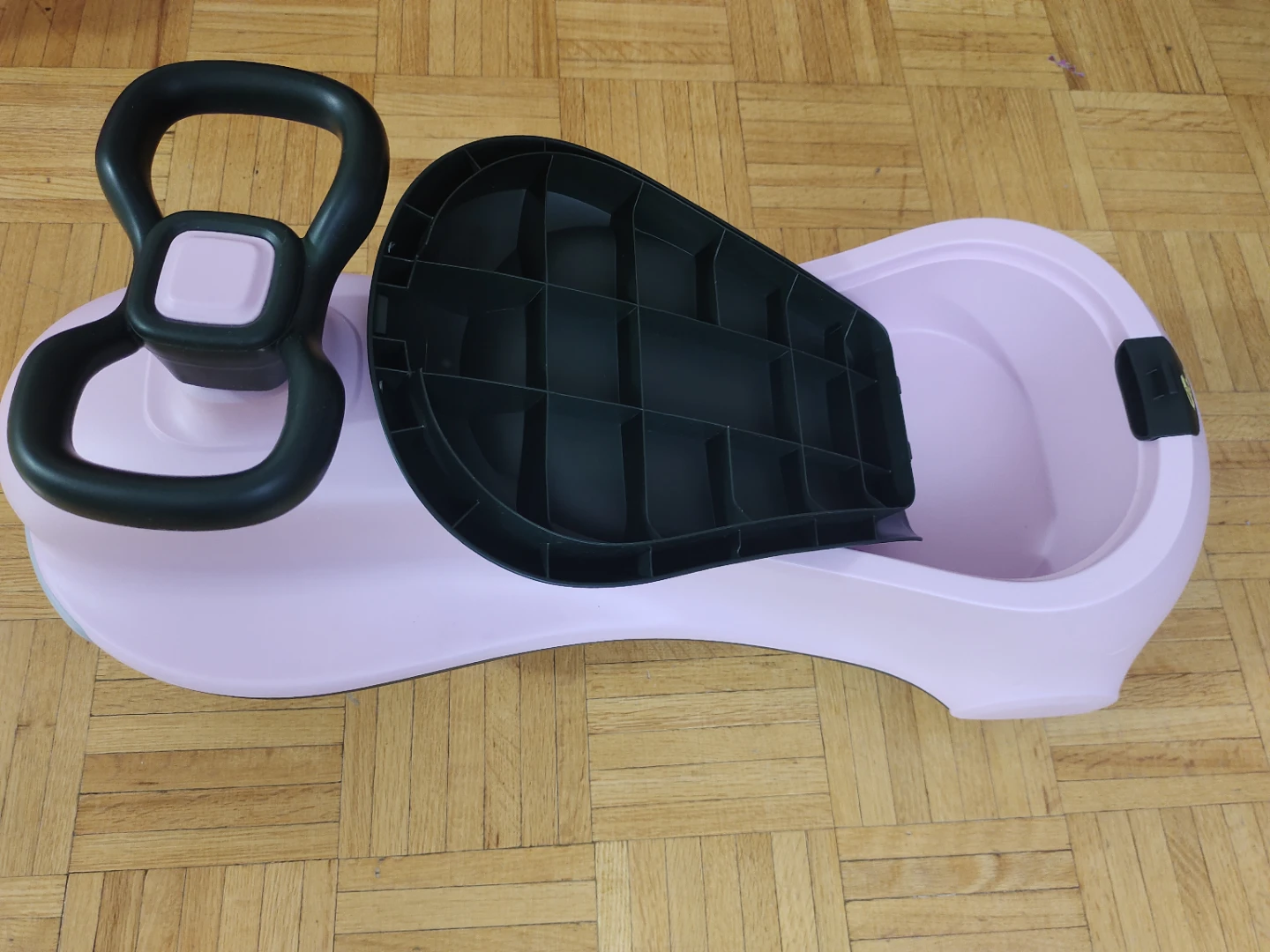 Hardly Used Pink Wiggle Car Ride-On Toy with LED flashing Wheels