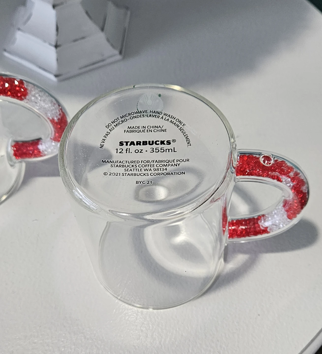 Starbucks candycane glass mugs - photo 4