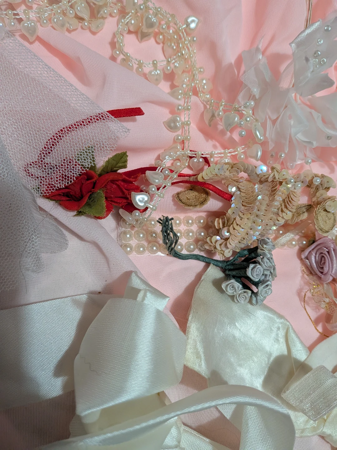 Vintage salvaged white Wedding Accessories Bundle, - photo 2
