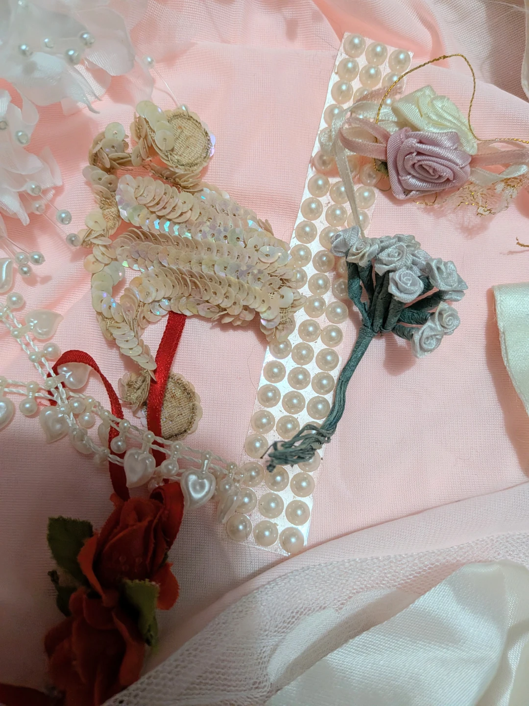 Vintage salvaged white Wedding Accessories Bundle, - photo 3