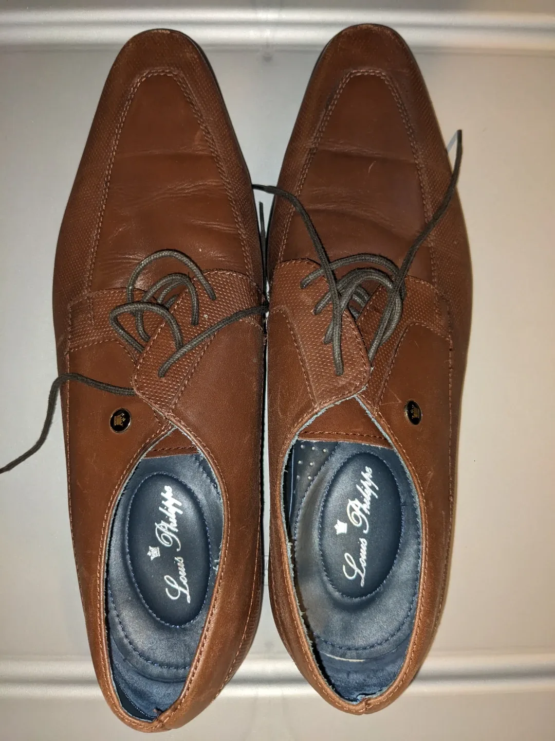 Louis Philippe Brown Leather Formal Dress Shoes - Size US 9 image indicator(3)
