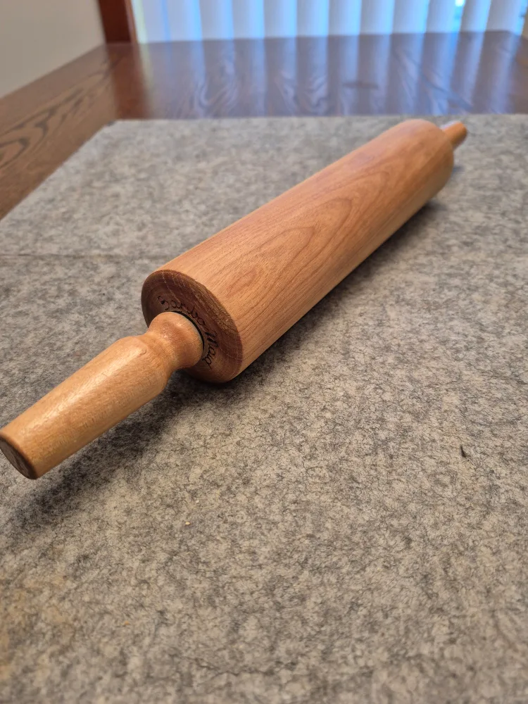 Rolling Pin: Vintage Solid Wood Rolling Pin "Baribo Maid" image indicator(3)