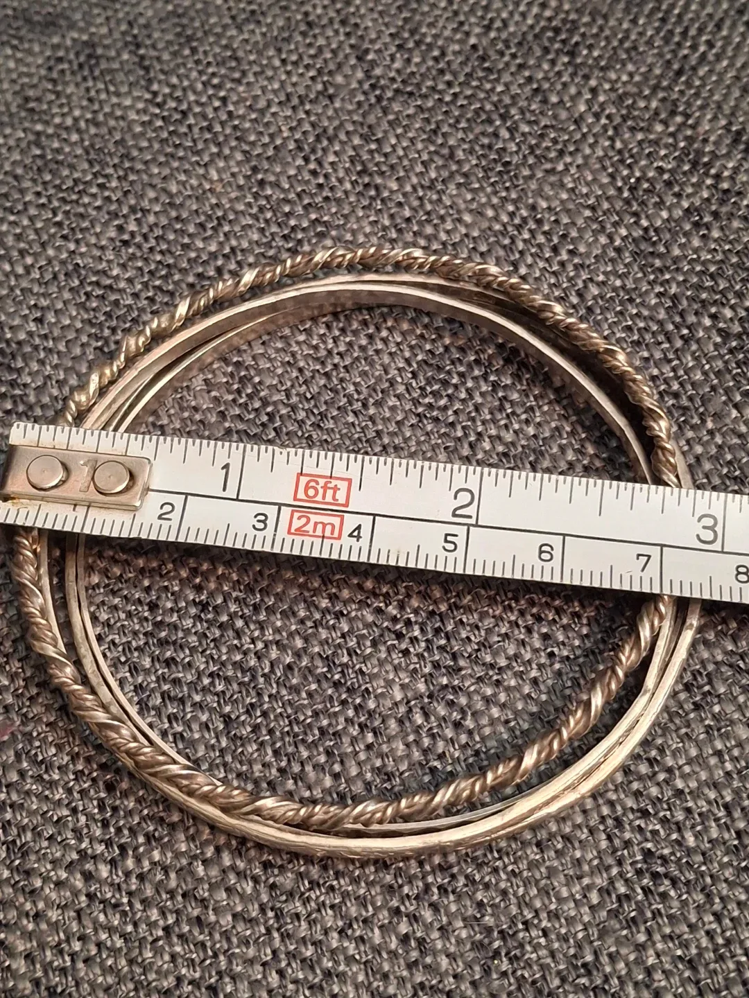 Sterling Silver Bangle Bracelet Set - 4 Pieces image indicator(5)