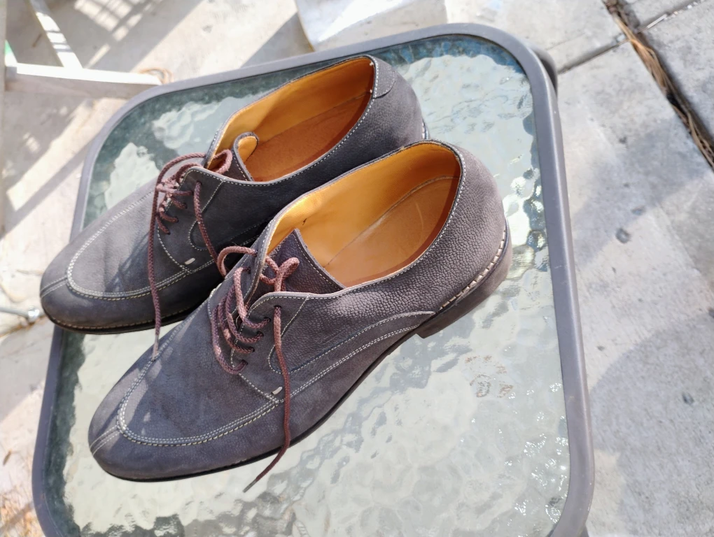 Paraboot Daley France Gray Leather Shoes - photo 2