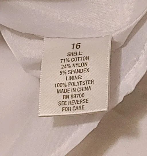 Dressbarn White Dress - Size 16 image indicator(10)