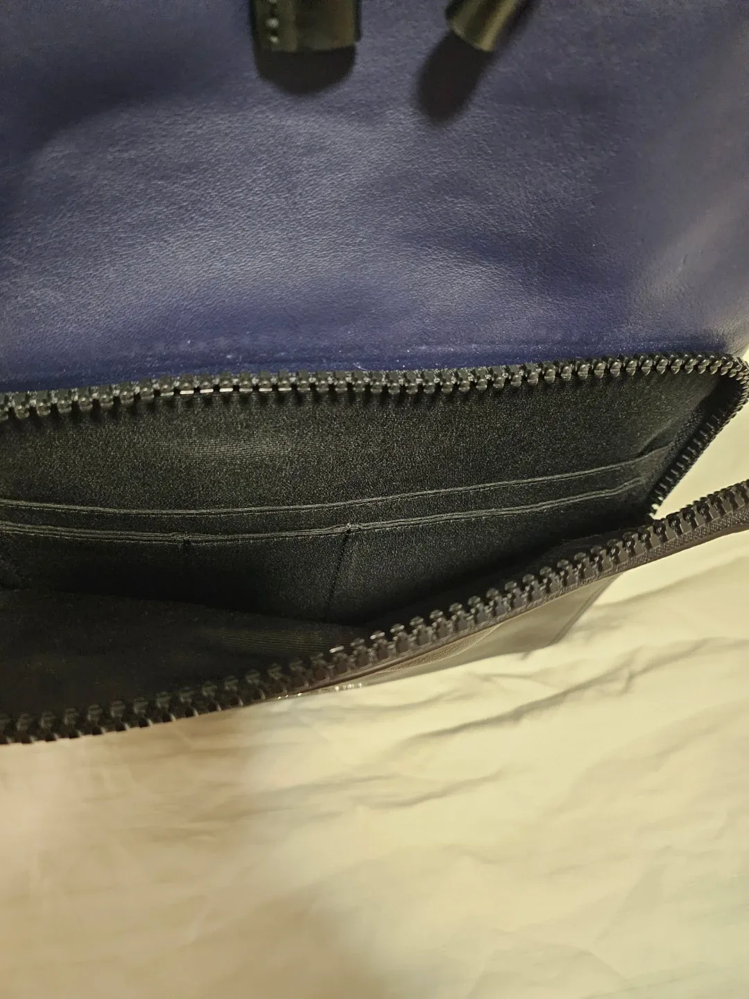 Coach Leather Backpack - Black/Navy image indicator(7)