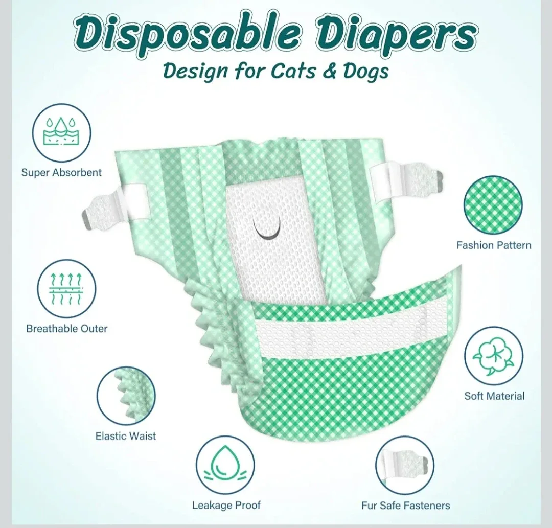 Pet Soft Disposable Cat & Dog Diapers for Females in Heat .. image indicator(2)