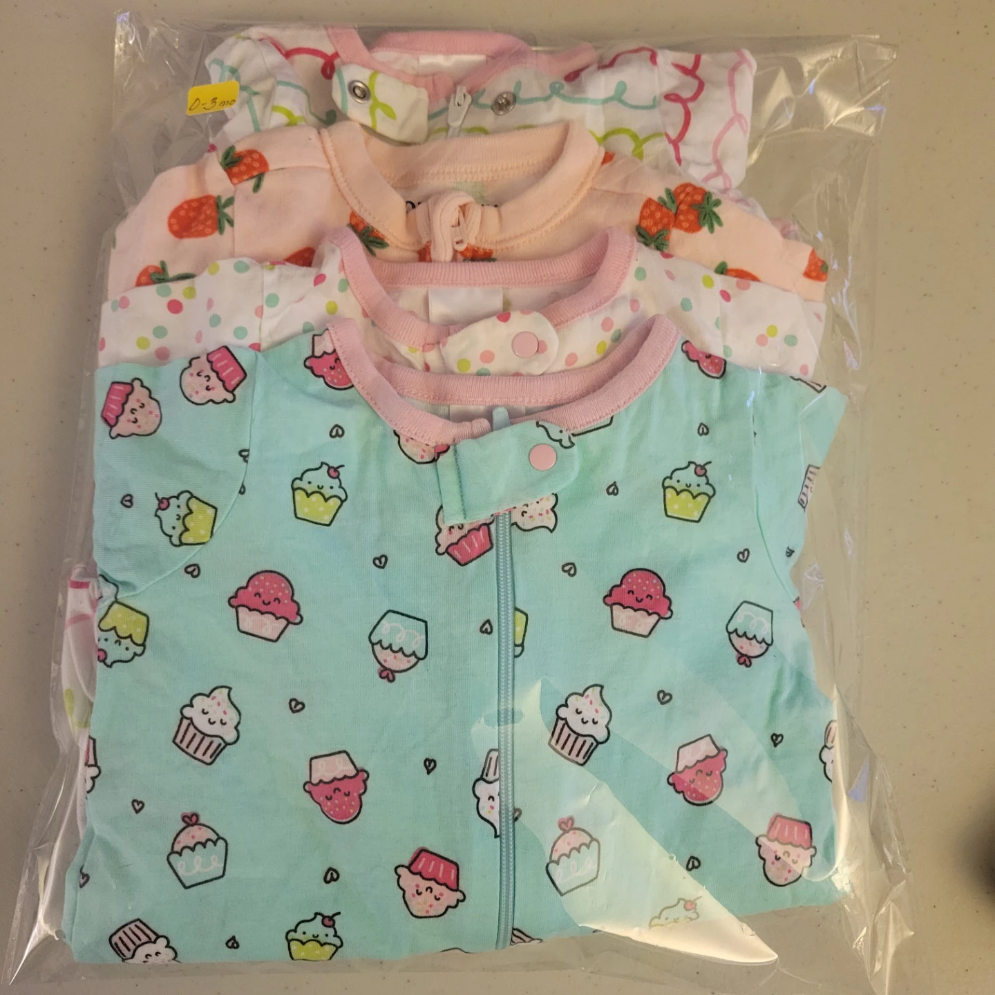 Baby Footed Pajamas (4) 0-3 mo