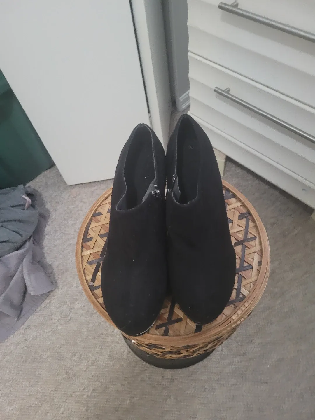 Black Wedge Heel Booties image indicator(2)