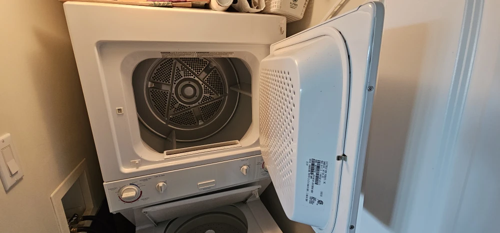 White Stacked Washer and Dryer - photo 3