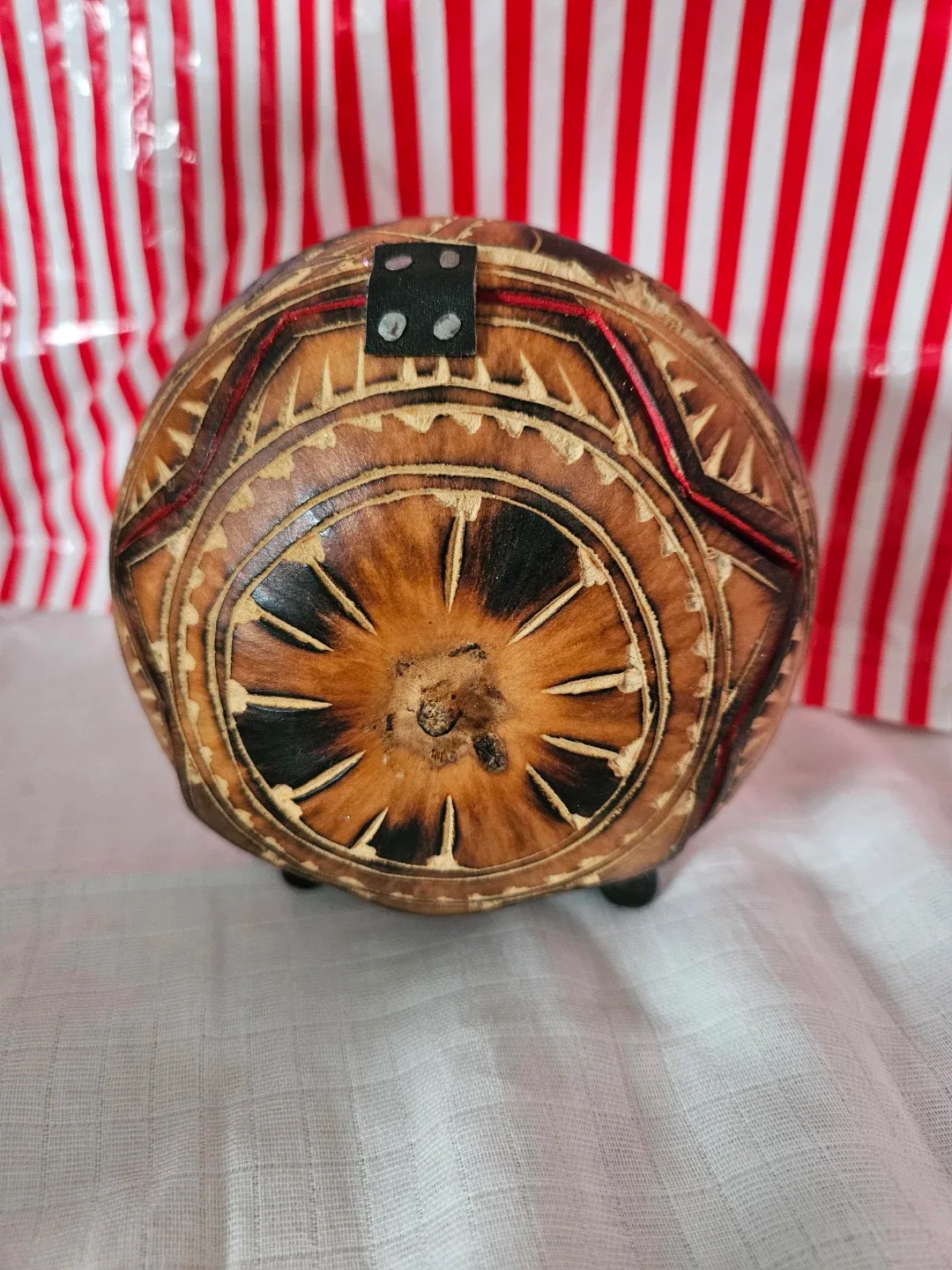 Hand Carved Gourd Folk Art Nativity Scene image indicator(2)