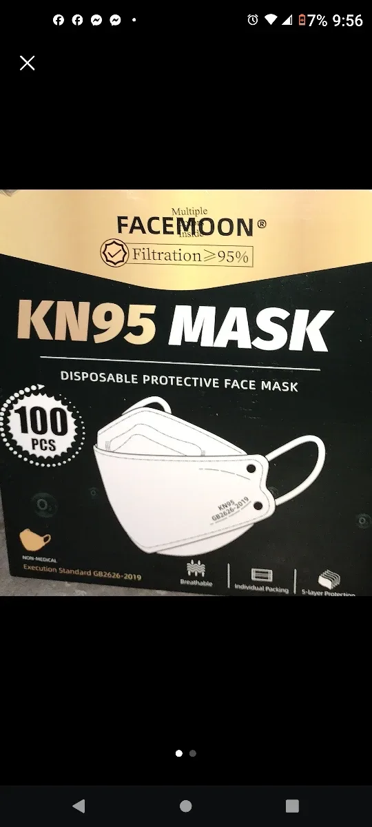 FACEMOON KN95 Face Masks - 100 Pcs image indicator(2)