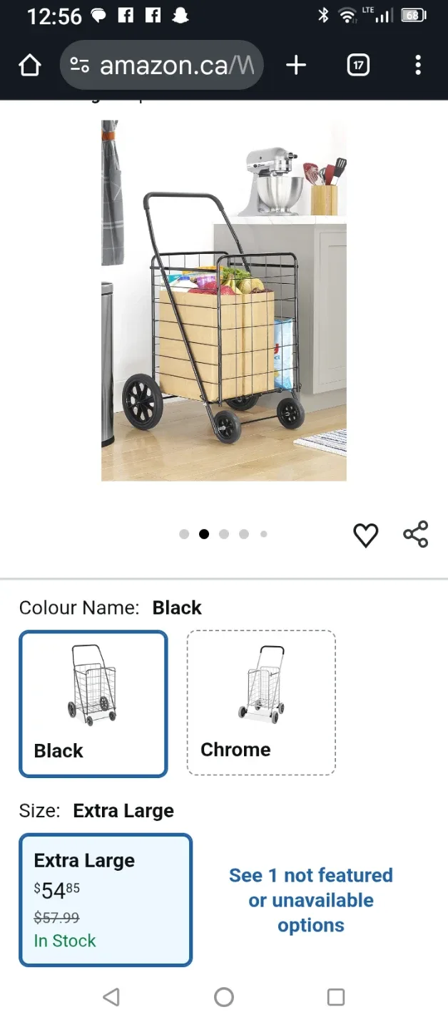 Extra Large Black Shopping Cart image indicator(5)
