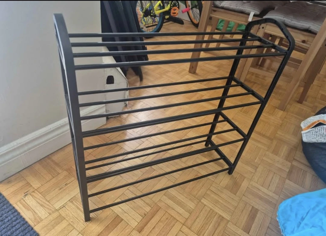 4 Tier Shoe Rack - Black