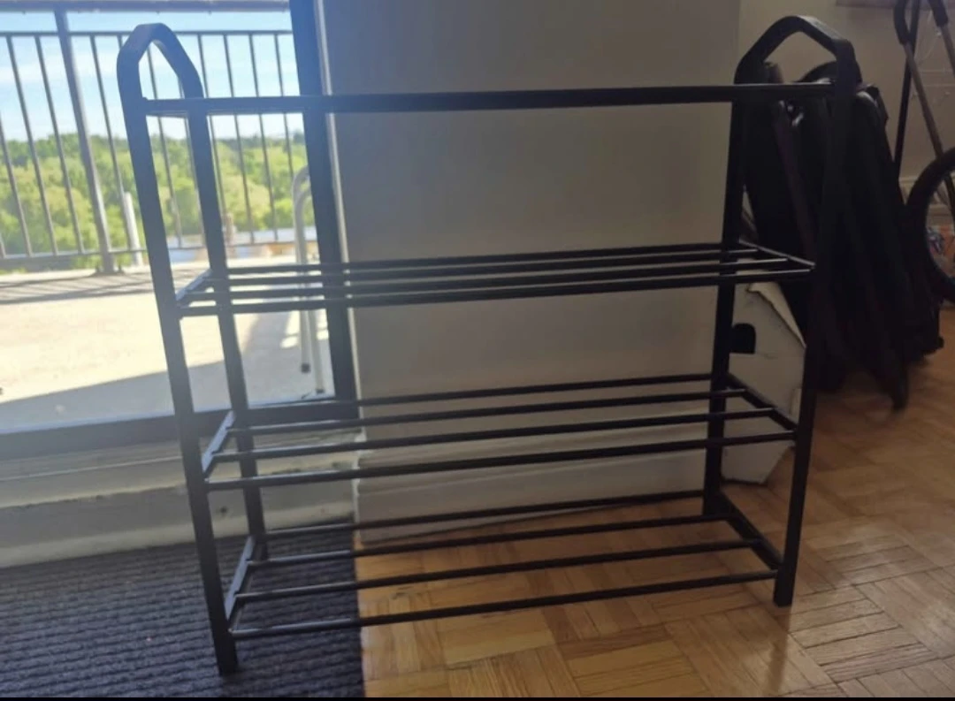 4 Tier Shoe Rack - Black - photo 3