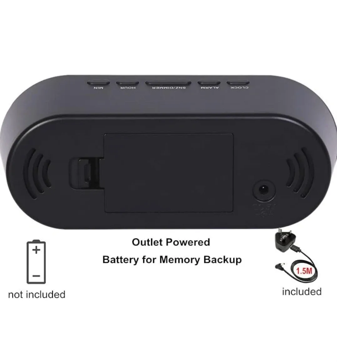 Simple Easy to Use Digital Alarm Clock Small Compact image indicator(8)