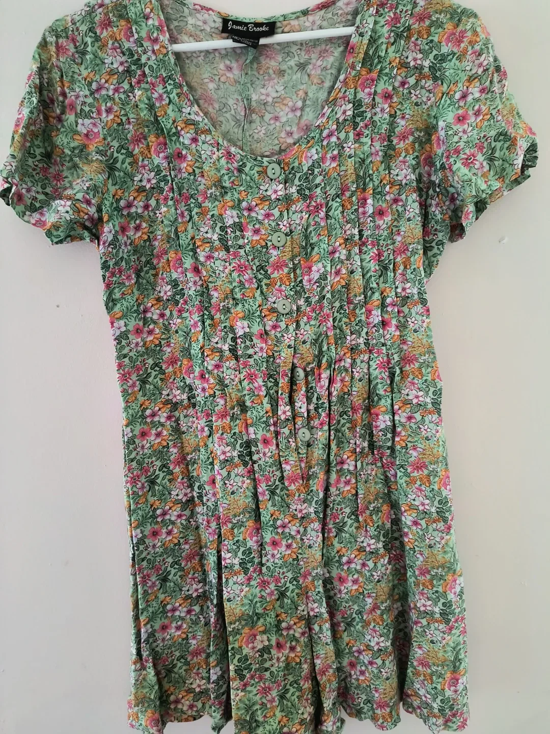 90s Jamie Brooke Floral Romper Dress - Size M