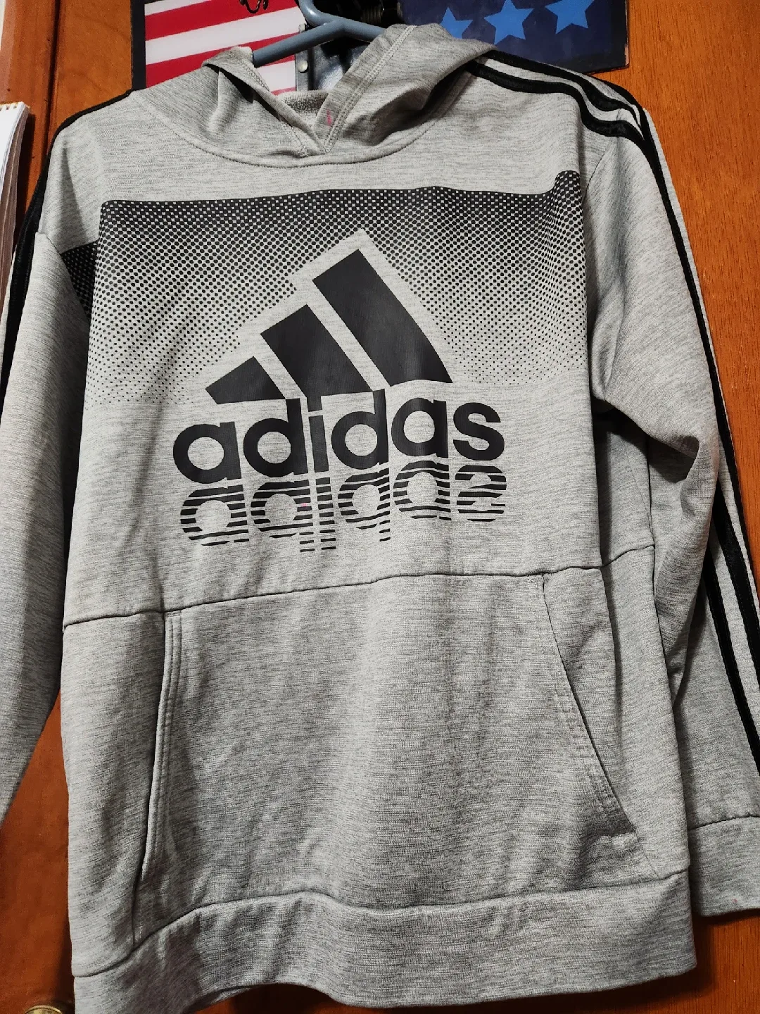 Adidas Gray Hoodie - Size L thumbnail