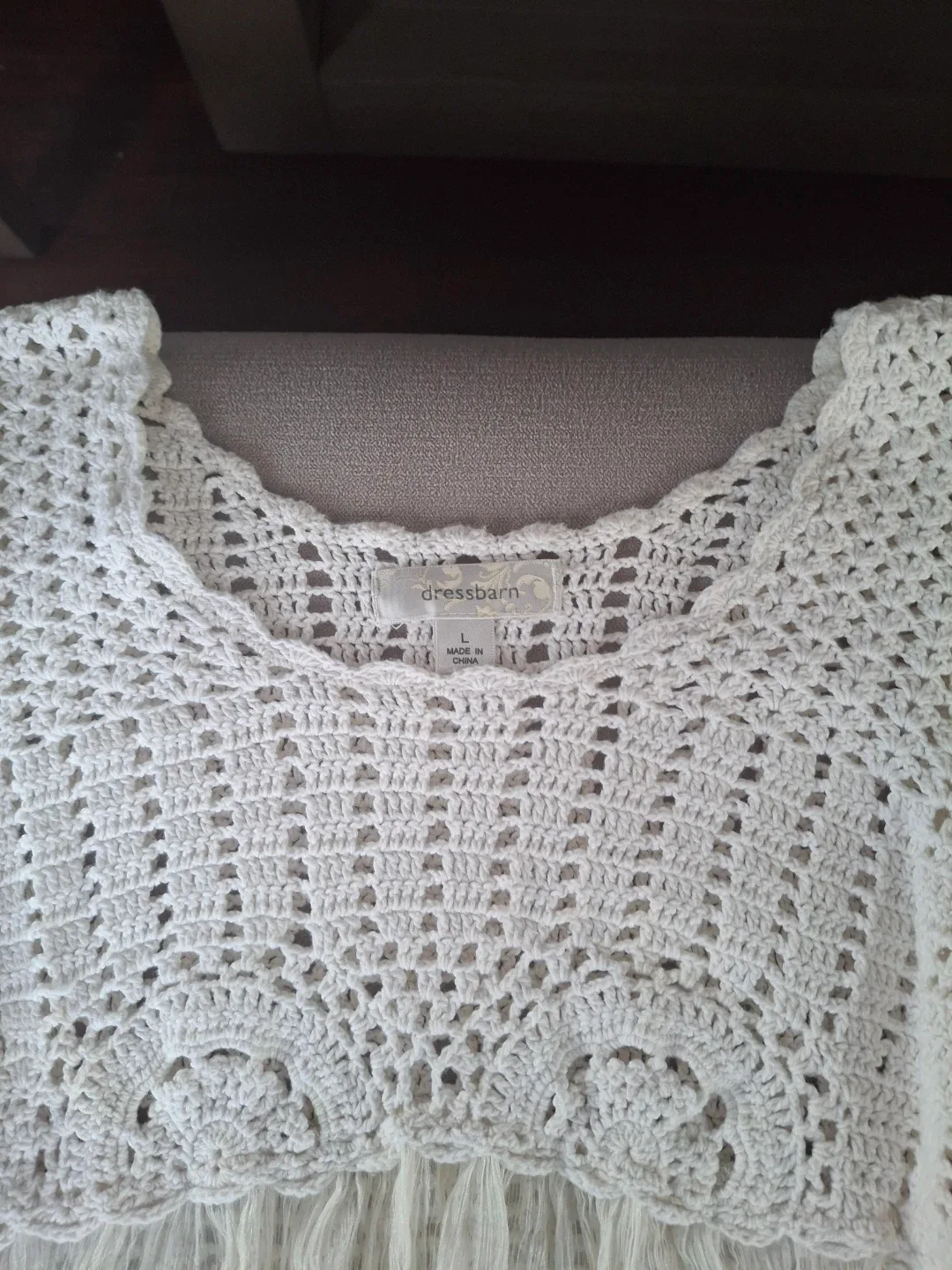 Dressbarn Crochet Top - Size L image indicator(2)