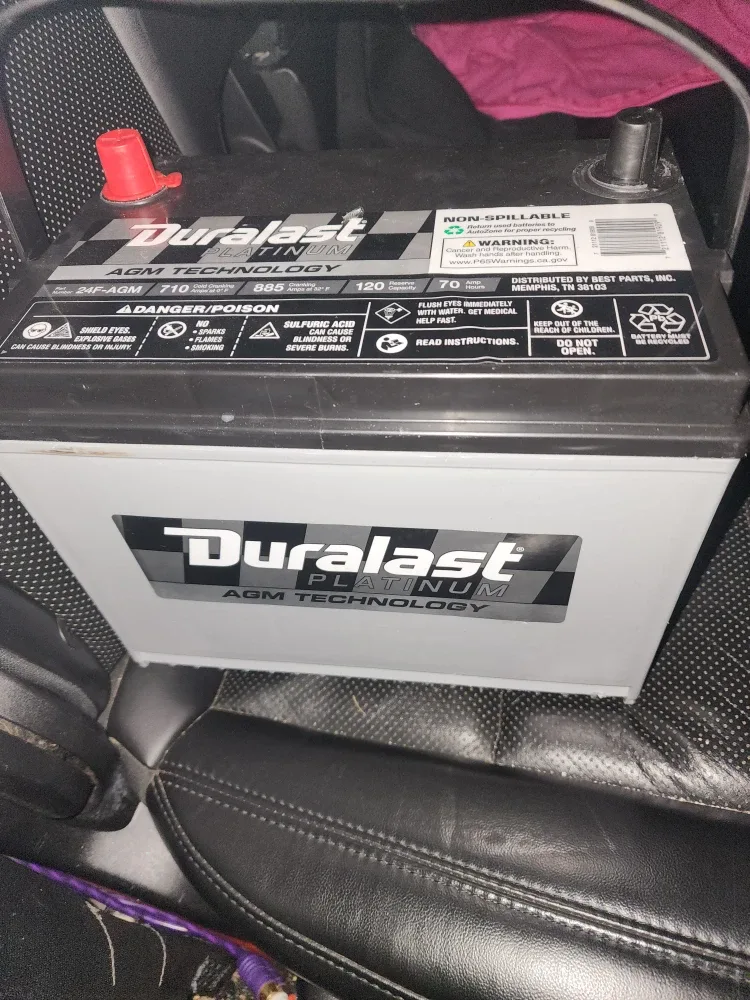 Duralast Platinum 24F-AGM Car Battery