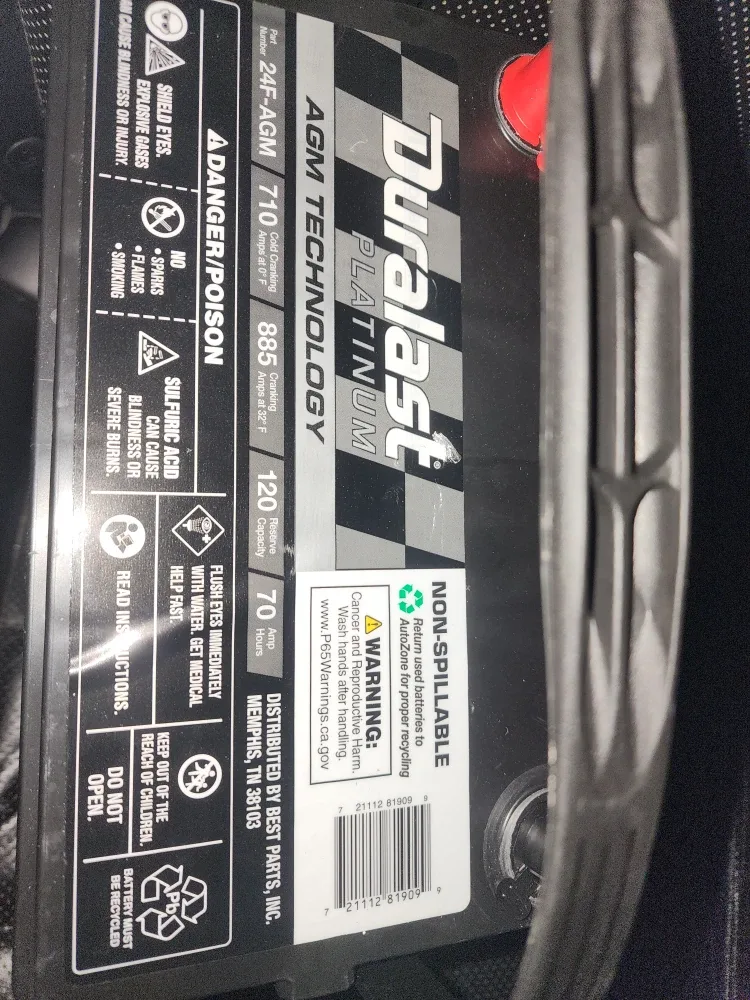 Duralast Platinum 24F-AGM Car Battery image indicator(2)