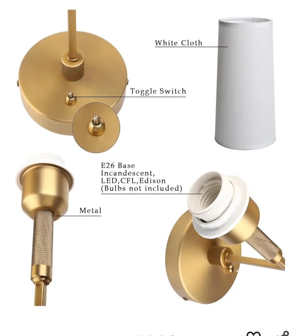 Phansthy Brass Wall Sconce Lighting (Set of 2) image indicator(6)