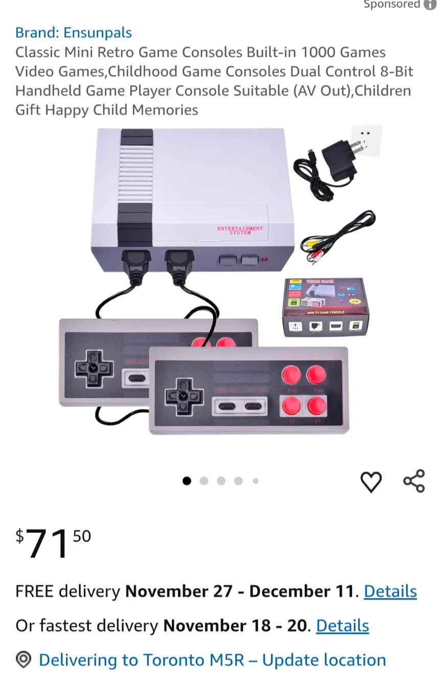 Mini Game Anniversary Edition Entertainment System image indicator(6)