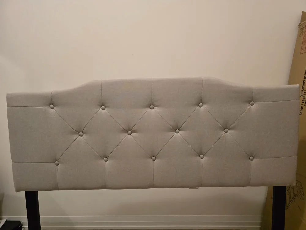 Queen Size Upholstered Bed Frame - Beige image indicator(3)