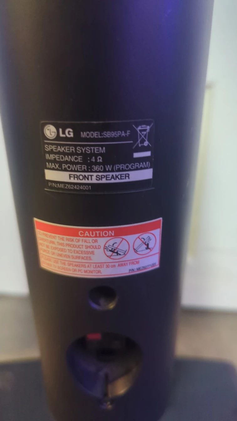 LG SB95PA-F Front Speakers - Black - photo 3