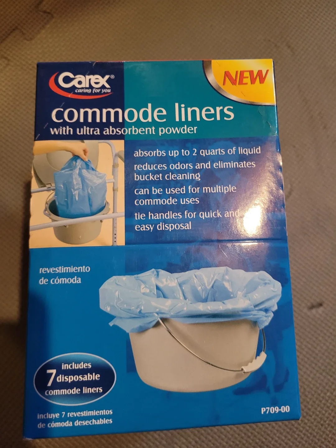 Carex Commode Liners - 7 Disposable Liners image indicator(4)