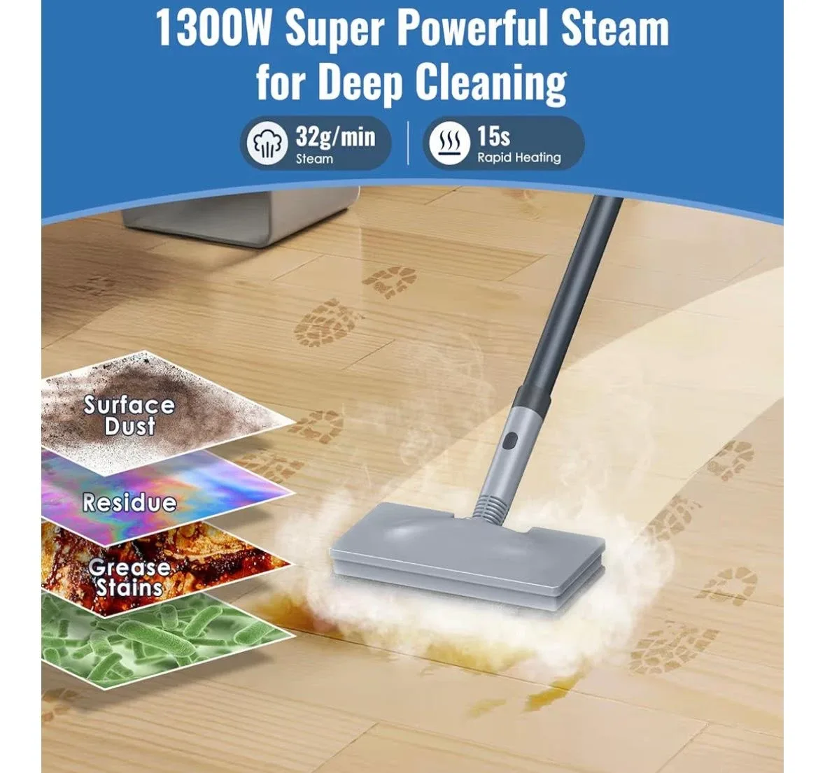 FEPPO Steam Mop Cleaner image indicator(5)