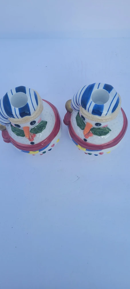 Snowman Candle Holders (Pair) - photo 2