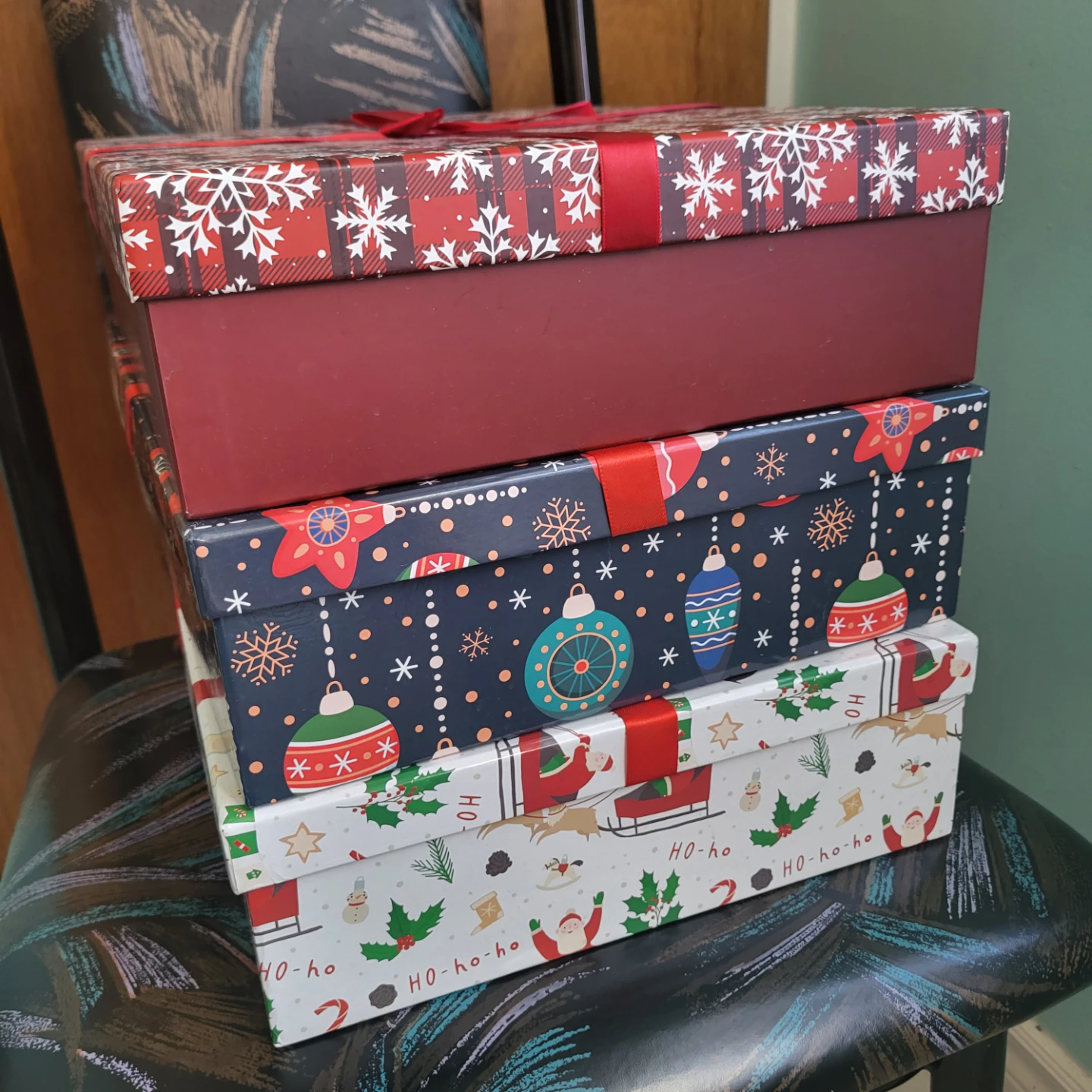 Decorative Holiday Storage Boxes (Set of 4)