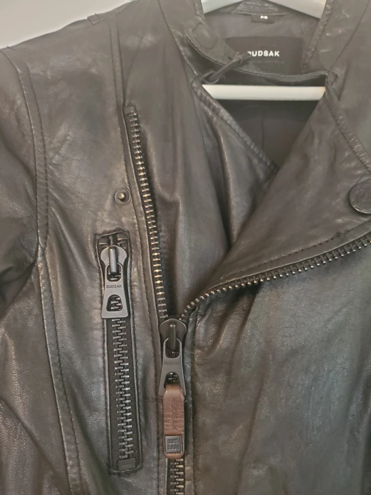 Rudsak Black Leather Jacket - Size S - photo 4