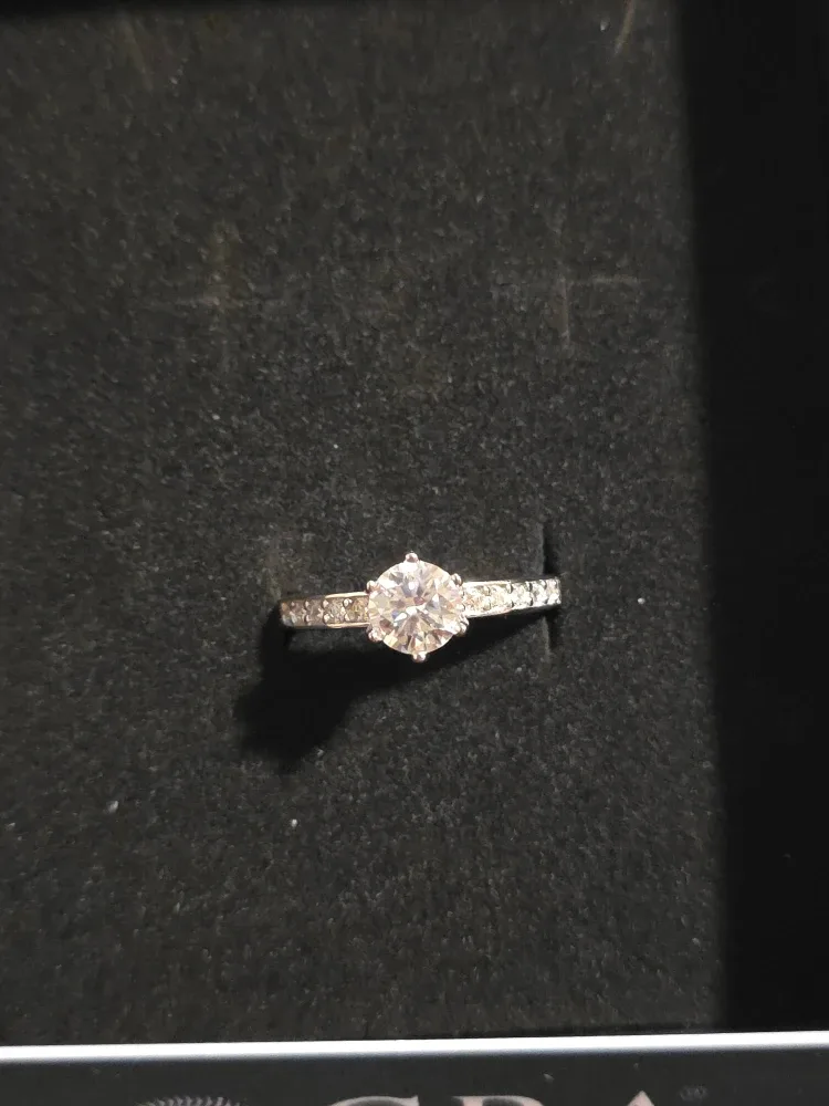1.0 crt stamped s925 Moissanite promise ring image indicator(2)