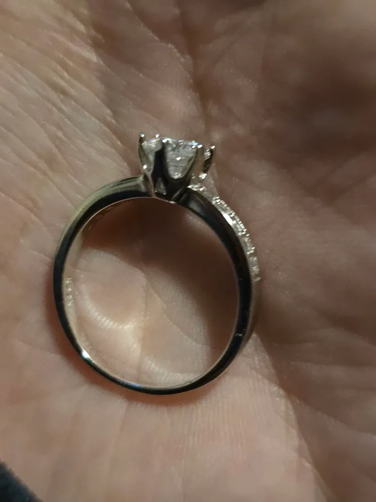 1.0 crt stamped s925 Moissanite promise ring image indicator(4)