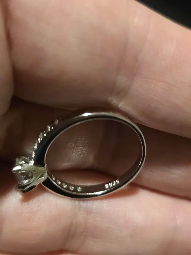 1.0 crt stamped s925 Moissanite promise ring image indicator(5)